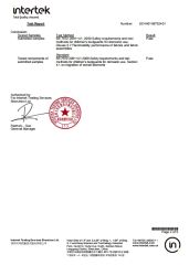 Chemical combustion test report of Bed rail certificate from Anhui Talent Baby Products Co., Ltd.