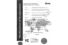 3 certificate from Narwill Import &Export Co., Ltd.