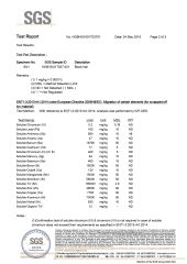 Environmental & Safety Test Certificate certificate from Shanghai July Textile Co.,Ltd