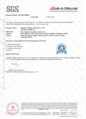 SGS certificate of Qingdao Vangton Industry Co., Ltd. – certificate photo, supplier certificates section