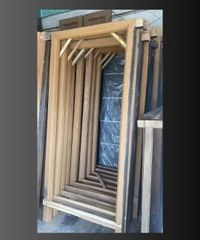 Wooden Chaukhat And Windows Wood Type A Color Brown Height 7 Feet Wood Species Sal Finish Door Farem Shape Rectangular I Deal In New - Image 2
