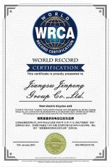 wrca world record certificate from Jiangsu Jinpeng Group Co., Ltd.