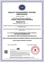 ISO 9001 certificate from Taiyuan Jintong Heavy Machinery Equipment Co., Ltd