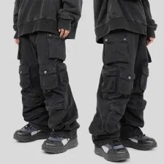 Washed Utility Trousers Custom Logo Style Loose Trademark JX Origin China Material Canvas Function Waterproof Model NO. - Image 4