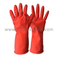 Unsupported Yellow Natural Rubber Kitchen Housework Gloves - Image 5