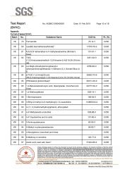 PIGMENT BLUE 153-SVHC-10 certificate of ORIEN CHEMICAL CO., LTD. – certificate photo, supplier certificates section