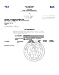 FCC certificate from Shenzhen Lxyee Electronics Technology Co.,Ltd