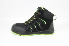 Black Cow Suede Canvas Steel Toe Work Dual Density PU Outsole Safety Shoes - Gaomi Luyuan Labour Co., Ltd.