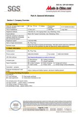 SGS Certificate certificate of Shandong Legend Building Materials Co., Ltd. – certificate photo, supplier certificates section