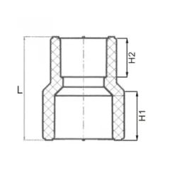 HDPE Socketed Reducing Coulper Poly Reducer Poly Reducing Coupling for Watter Supply Pipe - Image 2