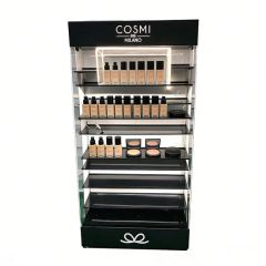 Custom Cosmetic Display Shelf Acrylic Display Stand Cabinets Retail Store Floor Display with LED PVC Pop Display - Image 4