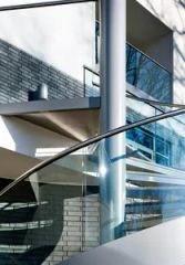 Custom Steel Structure Glass Spiral Stairs - Image 4