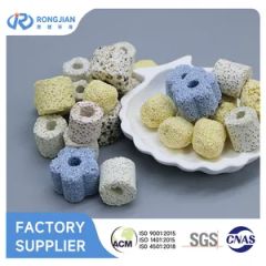 Color Fish Tank Filter Media / Water Purification Ceramic Ring - Pingxiang Rongjian Environmental Protection Chemical Packing Co., Ltd