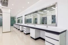 Standard Chemical Resistant Steel Lab Furniture Lab Bench with Mounted Top Cabinets - Image 5