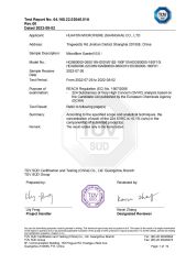 REACH certificate from Huafon Microfibre (Shanghai) Co., Ltd.