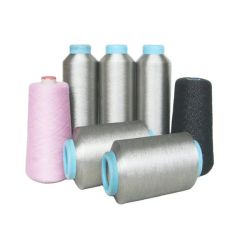 30% Silver 70% Nylon Conductive Yarn Fiber Radiation Resistant for Sewing Raw Pattern Premium Thread Product Category - Queen Textile Co., Ltd.