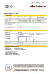SGS report certificate from JOSO CORPORATION
