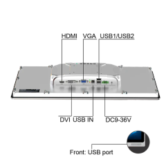 Best Selling Industrial IP65 Rugged 18 5 Inch Tempered Glass Screen LCD Industrial Display - Image 3