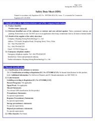 SDS of Tattoo Ink certificate from Hangzhou Solong Technology Co., Ltd.