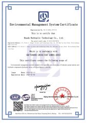 environmental system certificate of Huade Hydraulic Technology Co., Ltd. – certificate photo, supplier certificates section