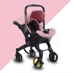 Brand New 2-in-1 Baby Stroller & Car Seat – Pink Color Pink Harness System Comfortable And Safe Function 2-in-1 Baby Stroller And Car - Image 3