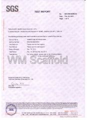 AS1576 Certificate-Kwikstage Scaffold certificate from Nanjing Wellmade Metalwork Co., Ltd.