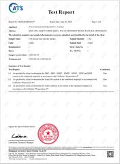 PROP 65 TEST REPORT certificate from Dongguan Fison Packaging Co., Ltd.