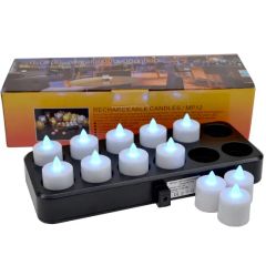 Romantic Color Changing LED Flameless Tealight Candles with Timer - Image 2