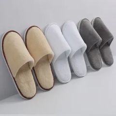 Custom Disposable Hotel SPA Soft Coral Fleece Slippers Size Medium Model NO. 1 Origin China Type Slipper Feature Soft Thickness - Image 4
