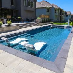 Commercial Fiberglass Rectangular Swimming Pool - Modern Hotel Outdoor SPA & Pool Equipment - Image 3