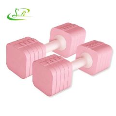 Home Gym Fitness 1-5kg Adjustable Weight ABS Square Dumbbell Set - Image 2