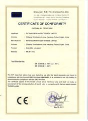 CE Certification certificate of Putian Lung Kin Electronic Co., Ltd. – certificate photo, supplier certificates section