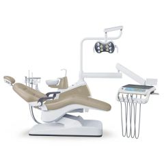 Brown Ce FDA Approved Dental Chair Dental Chair Dealers Dental Equipment UK Used Dental Supplies - Foshan Gladent Medical Instrument Co., Ltd.