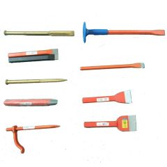 2PCS Carbon Steel Hexagonal Painting Blue Handle Cold Chisels Set - Image 3