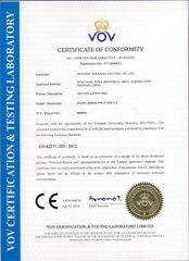 CE certificate for gas insulation RMU-HXGN(RMR)-V-40.5 certificate from Wenzhou Rockwill Electric Co., Ltd.