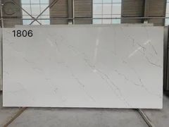 Artificial Quartz Stone Big Slabs White Calacatta Quartz Slabs - Image 3