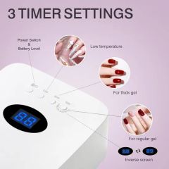 Compact Wireless Nail Dryer for Home and Salon Use Power 54W Beads 30PCS Trademark SD Model NO. S50 Type LED Light Origin - Image 3