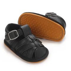 Customized High Quality Soft PU Leather Baby Boy Sandals Type Sandal Origin China Season Summer MOQ 1200 Pairs Color 6 - Image 6