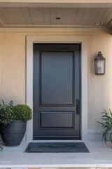 Modern Style Cast Metal Front Entrance Door - Image 5
