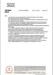 REACH REPORT certificate from JOSO CORPORATION