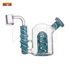 Hittn Mini Portable 4 Inches American Color 14mm Quartz Banger Smoking Accessories High Quality Borosilicate 420 DAB Rig Oil Rig Glass Water Pipe - Image 5