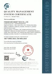 ISO 9001 certificate from Foshan Leader Machinery Co., Ltd.