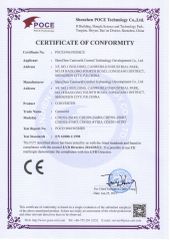 POCE19061903MCS CDE501 certificate from Shenzhen Canworld Electrical Technology Co., Ltd
