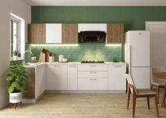 L Shaped Modular Kitchen Layout Style L-shaped Counter Space Ample For Meal Prep And Appliances Workflow Design Cooking, Cleaning, Storage - Image 2