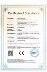 CE CERTIFICATE FOR TERMINAL certificate from Guizhou Detai Electric Co., Ltd.