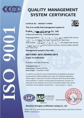 ISO9001:2015 certificate from Fuzhou Voshine Garments Co., Ltd.