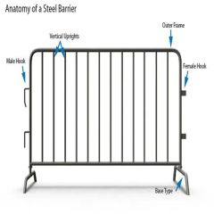 Removable Construction Site Crowd Control Traffic Barrier - Image 1
