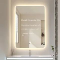 Wall Mounted Bathroom Cabinet with LED Mirror - Storage Organizer for Toiletries - Image 2