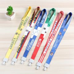 Custom Printed Neck Polyester Lanyard with Logo Keychain Lanyards - Image 3