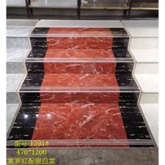 Polished Marble & Granite Stone Step Tile for Stair MOQ 10 PCS Trademark JTS Size 470X1200 Thickness 10mm Color Brown / - Image 3